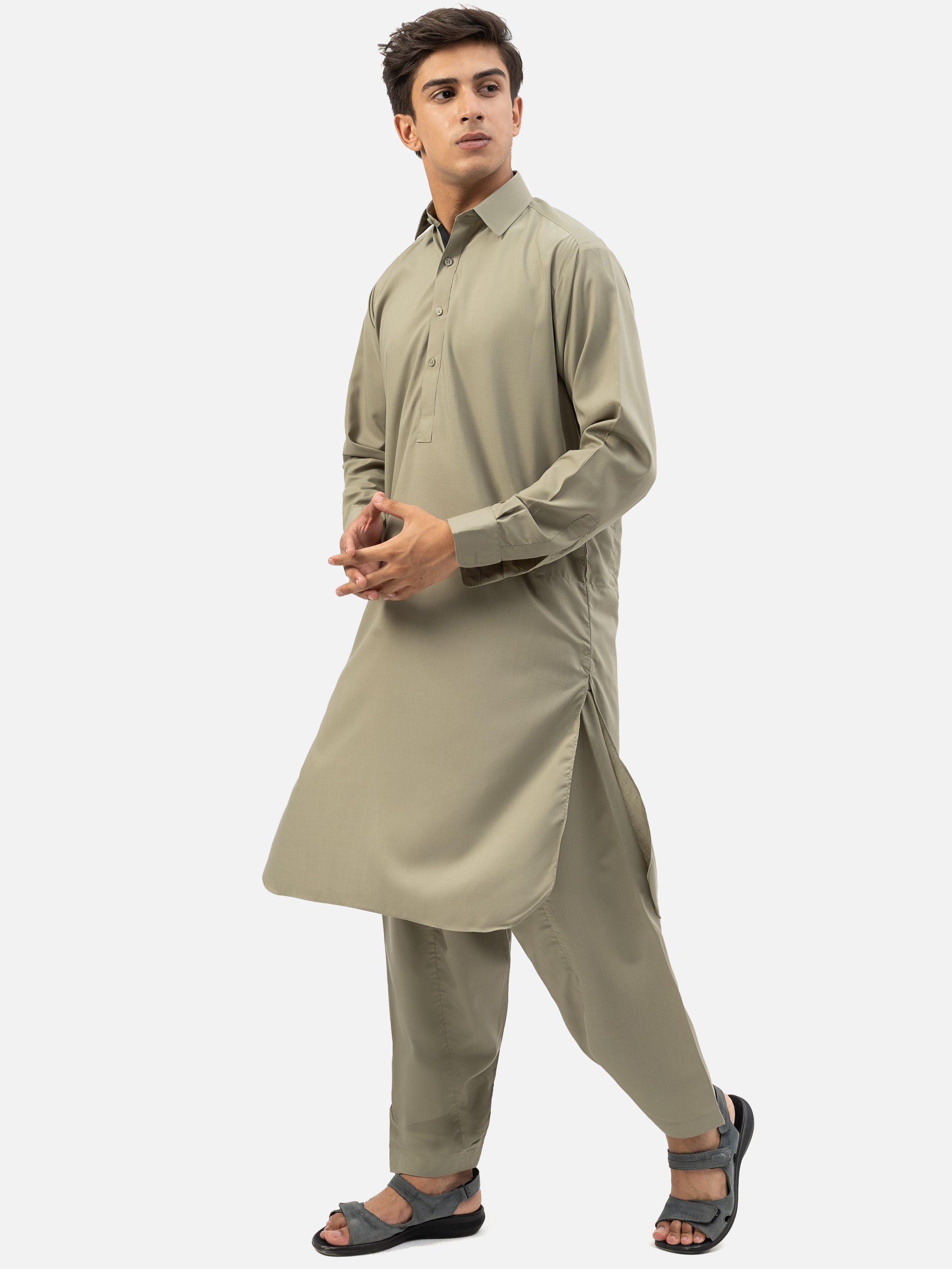 SHALWAR KAMEEZ REGULAR COLLAR GREEN