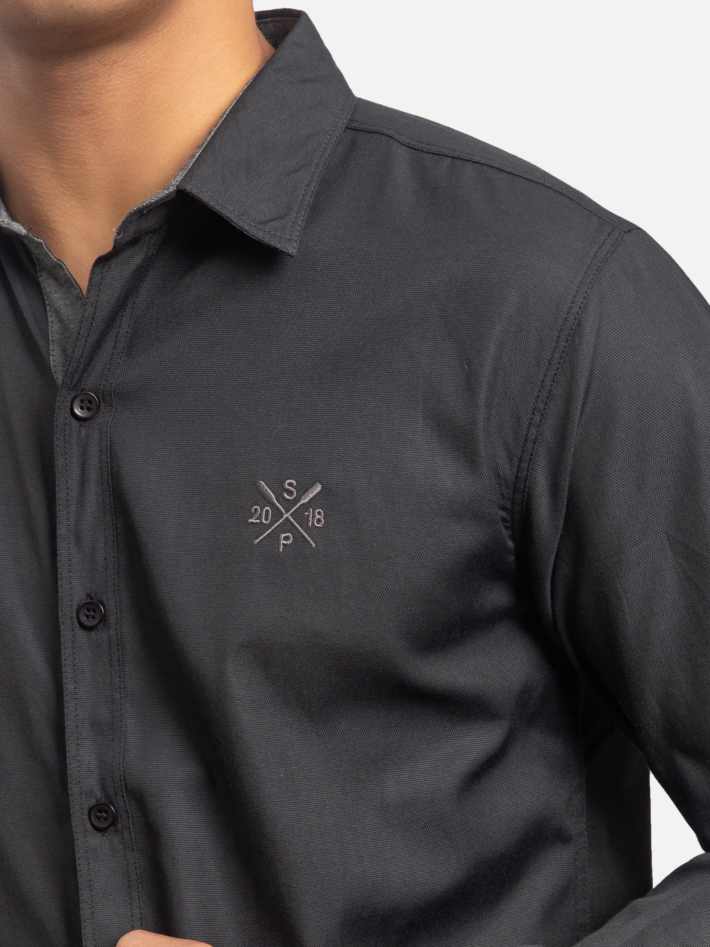 CASUAL SHIRT FULL SLEEVE BLACK