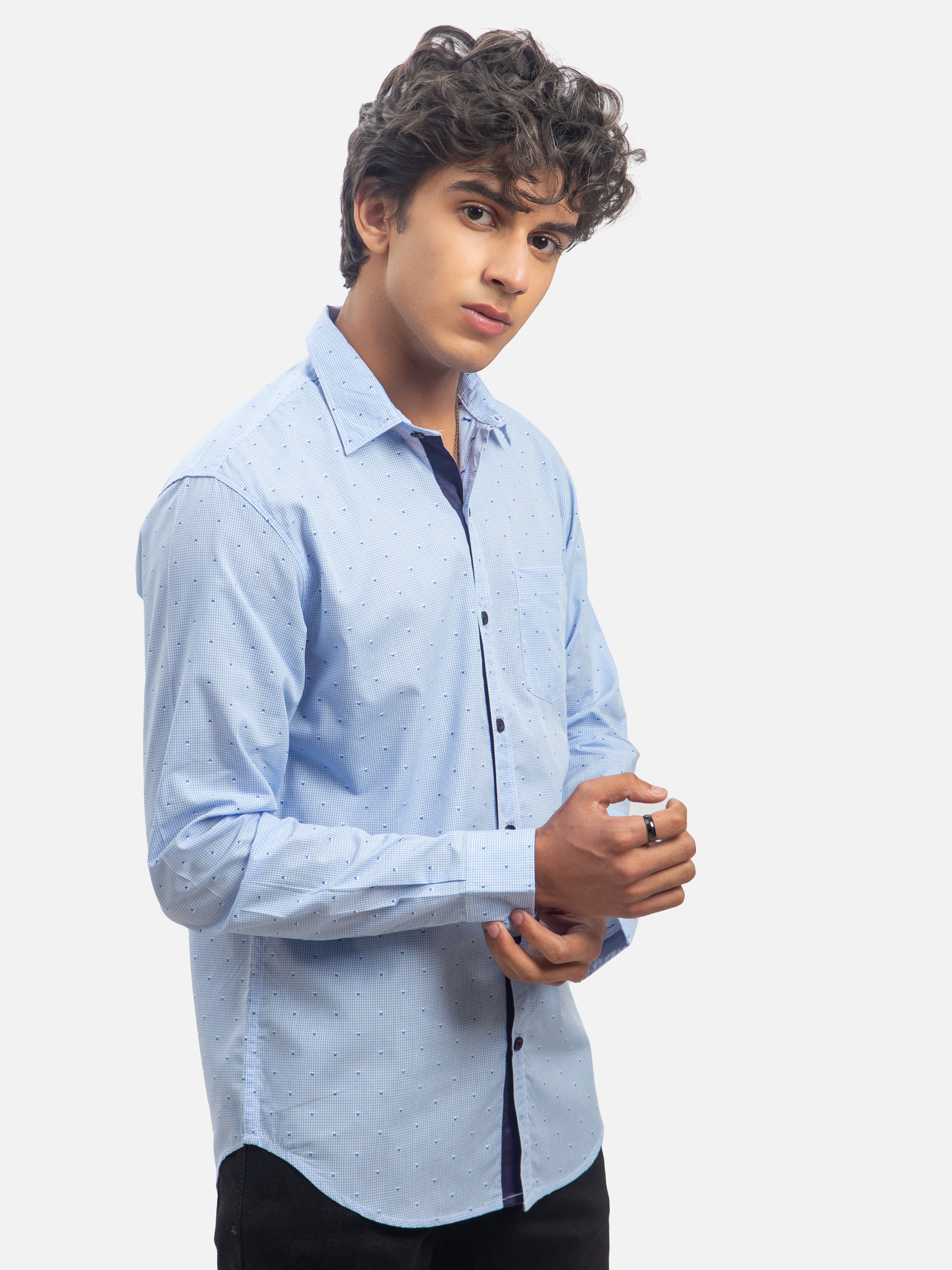 CASUAL SHIRT FULL SLEEVE SKY BLUE