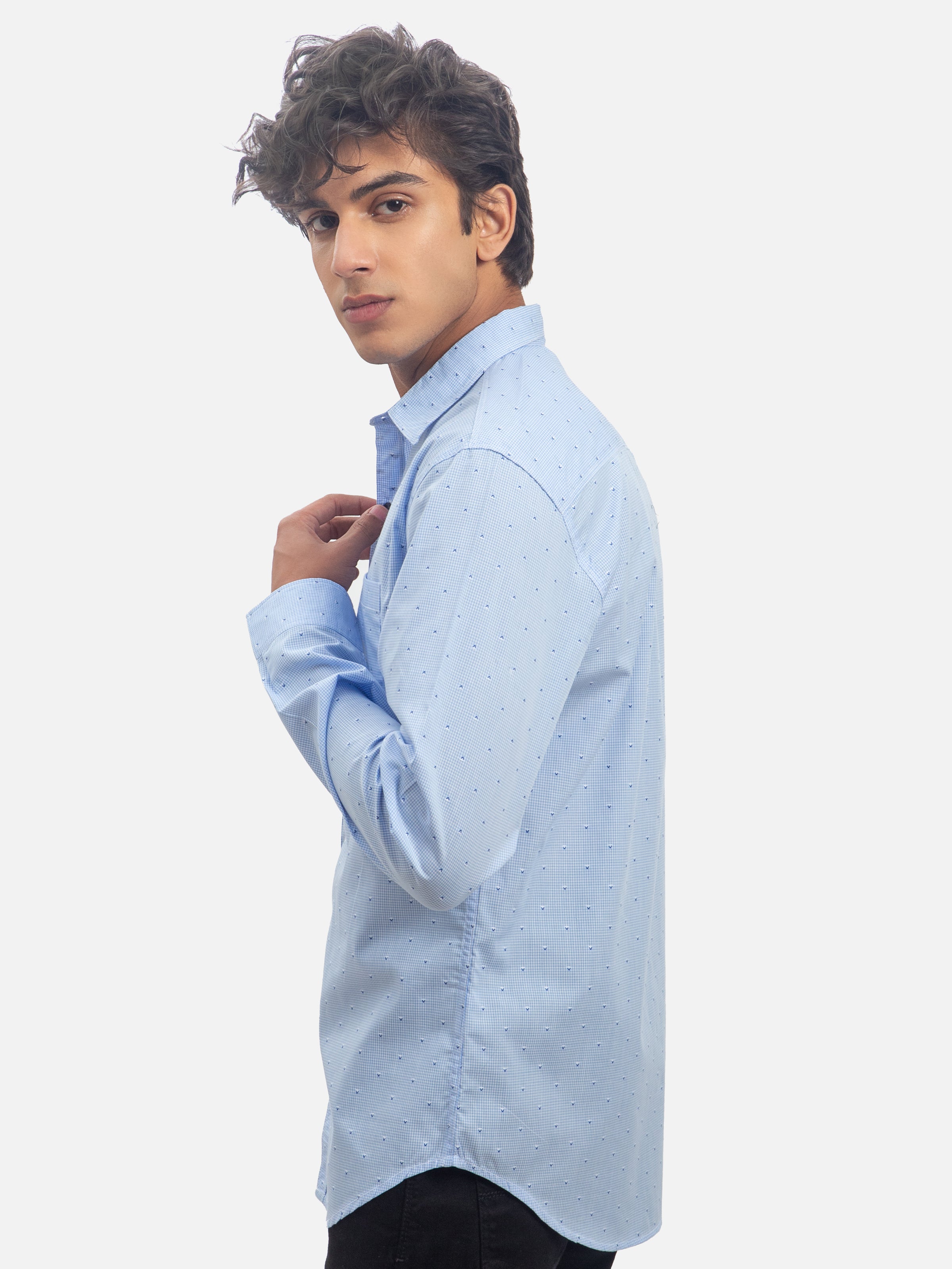 CASUAL SHIRT FULL SLEEVE SKY BLUE