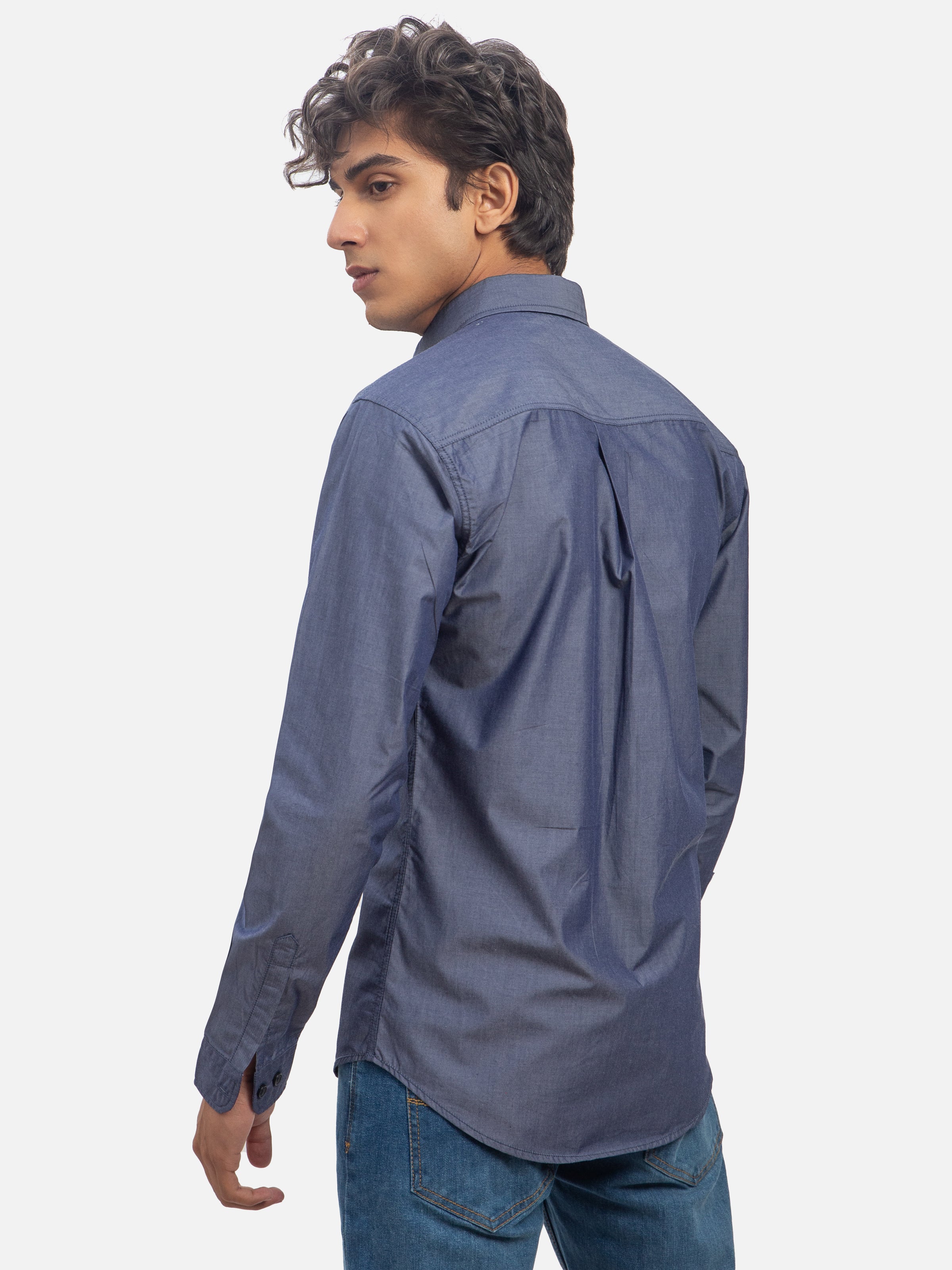 CASUAL SHIRT FULL SLEEVE INDIGO
