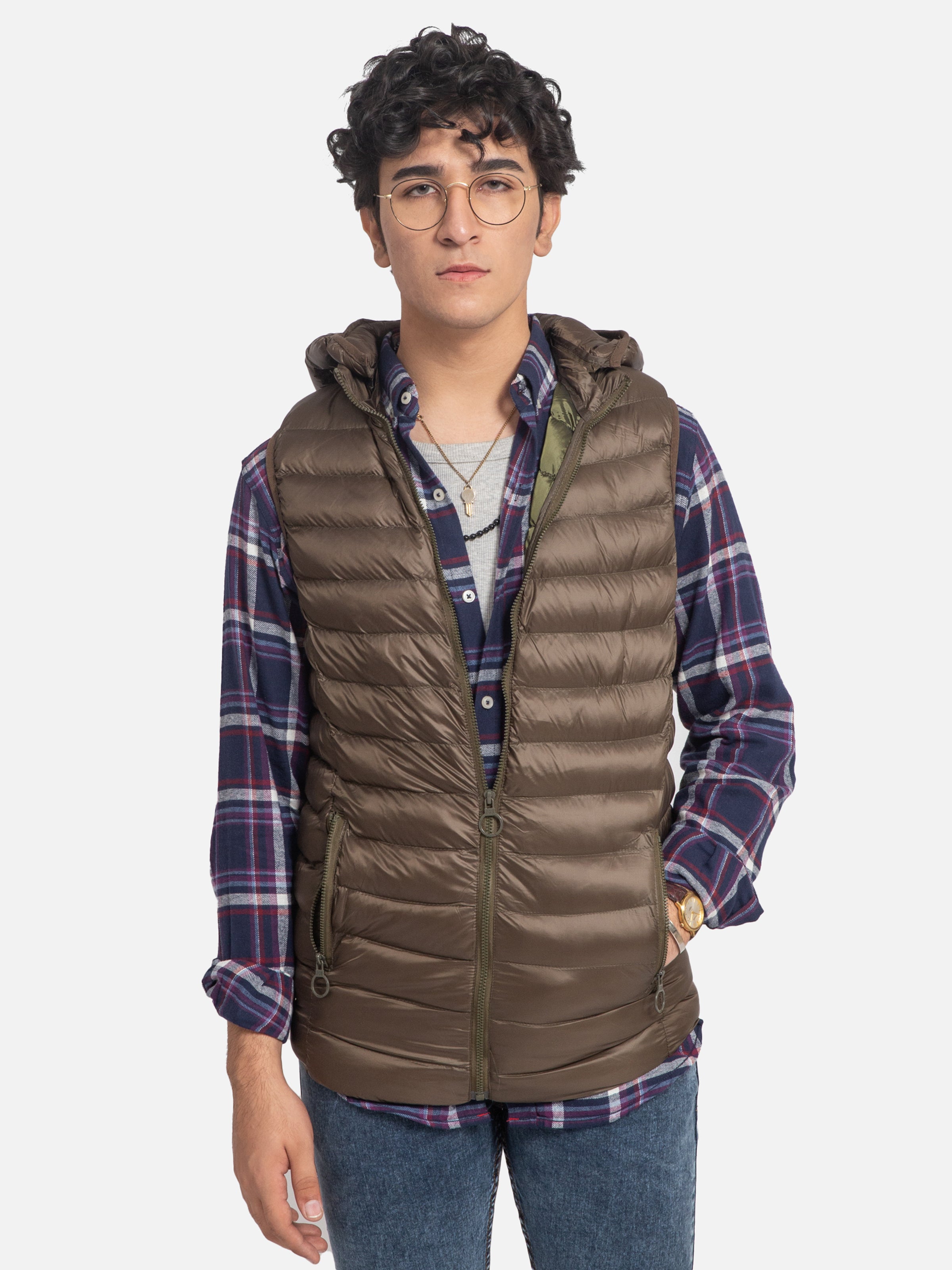 JACKET SLEEVELESS PARACHUTE OLIVE